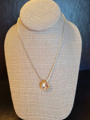 Brighton Twinkle Grand Crystal Pendant Necklace/ Silver Tone Chain.  