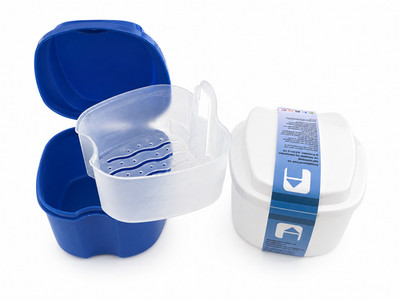 Prothesendose Zahnspangenbox Reinigungsdose Gebissdose Hygienebox