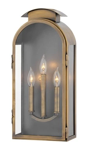 Hinkley Lighting 2525 Brass Rowley 3-Light 21"H Outdoor Wall Sconce - Picture 1 of 7