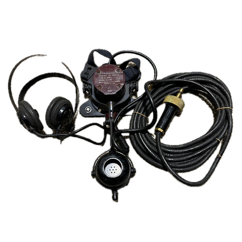U.S. WWII Navy MI-2454-B RADIO Headset Microphone by RCA for Talker Helmet