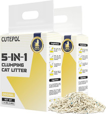 Mixed 5-In-1 Clumping Cat Litter 15.8 Lb, Odor Control and Rapid Clumping, Water