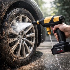 Pistola Ad Acqua Per Lavaggio Dell Auto 500W: POTENZA PURA E DOPPIA BATTERIA 21V