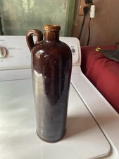 Vintage Tall Ironstone Pottery Jug Bottle Amsterdam Hand Thrown Salt Glazed