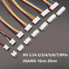 5Sets JST XH2.54 Wire Cable Connector 2-8Pin Male Female Plug 26AWG 10/20cm