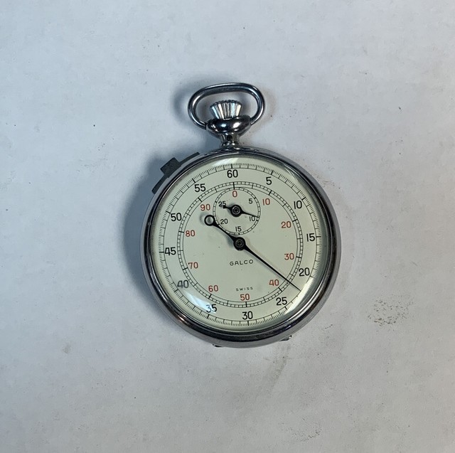 Vintage Stop Watch Galco Swiss 7 Jewel, Jules Racine & Co With rare 12