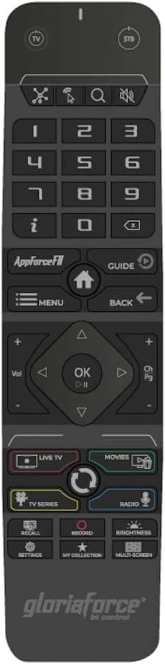 GloriaForce RTX Fernbedienung mit TV-Steuerung für RTX-Duo,Quattro, Uno, Zero
