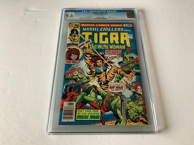 MARVEL CHILLERS 5 CGC 9.6 WHITE PAGES TIGRA RED WOLF MARVEL COMICS 1975