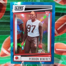 2022 Score BLUE STAR FOIL - Perrion Winfrey #362 - RC - Cleveland Browns  #d/399