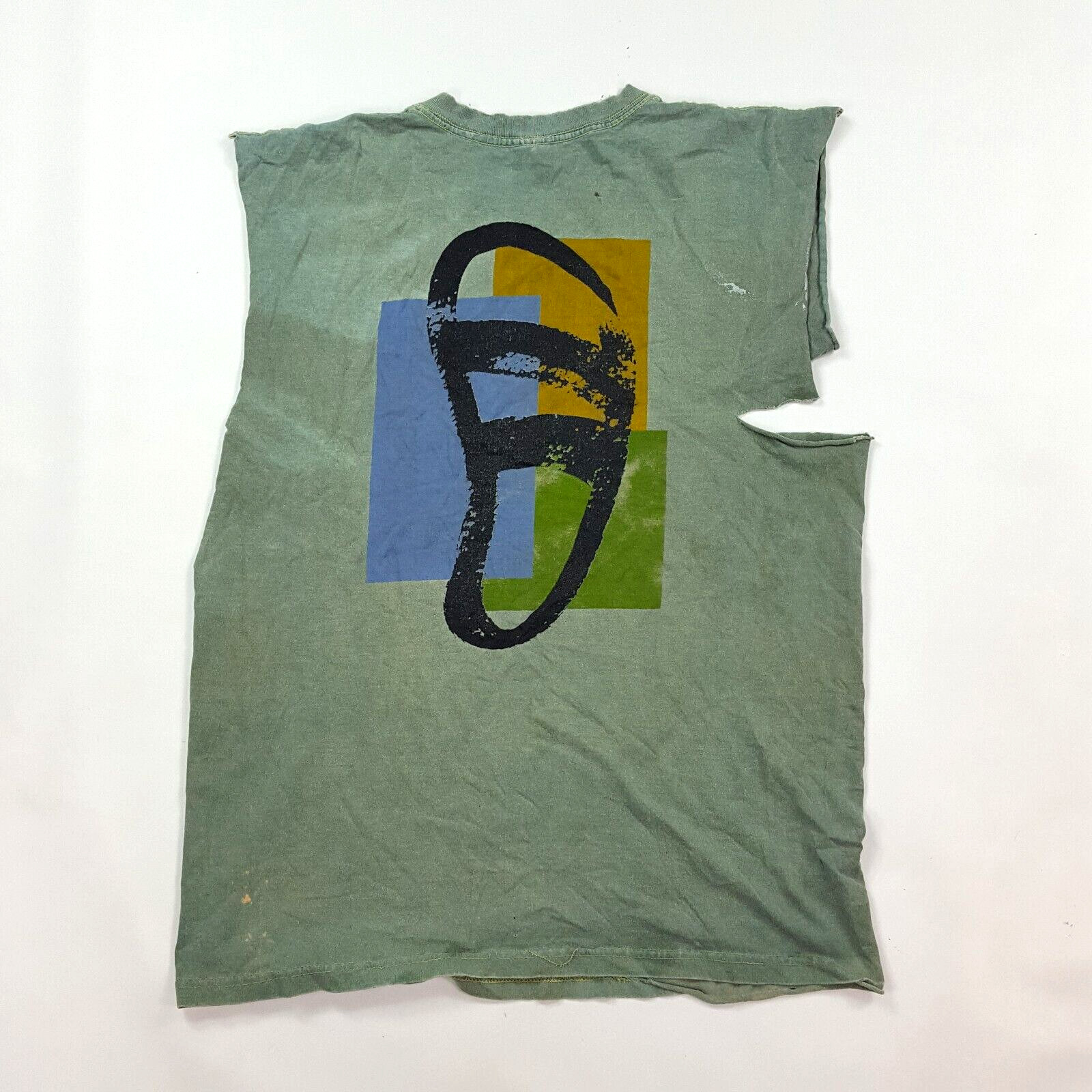 Birkenstock, Vintage 90s Birkenstock Thrashed Distressed Size L Gorpcore Hiking T Shirt Tank