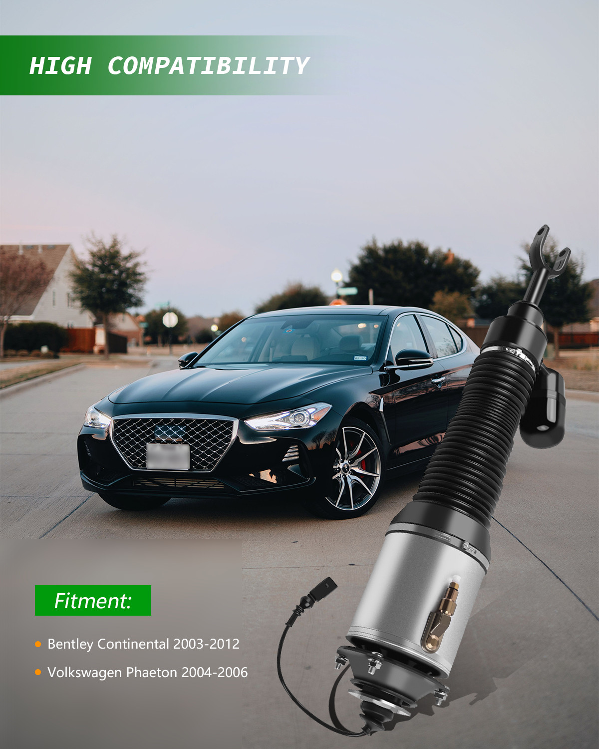 Front Left Air Suspension Strut Fits Bentley Continental GTC Flying Spur Phaeton