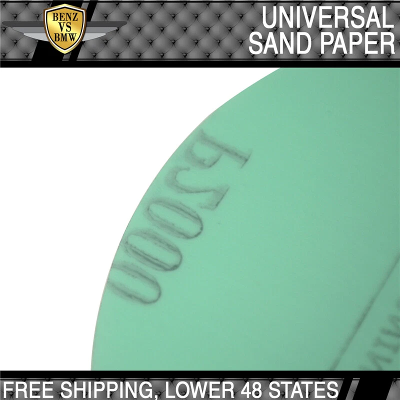 10PCS Wet Dry Green Sanding Disc Collision Repair Sandpaper 2000 Grit 5Inch - Image 2 of 4
