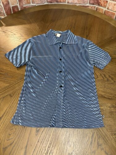 Vintage YMLA Button Up Shirt Mens Medium Trippy D… - image 1