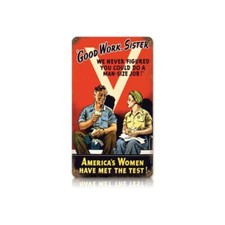 America's Women Metal Sign - Hand Made in the USA with American Steel