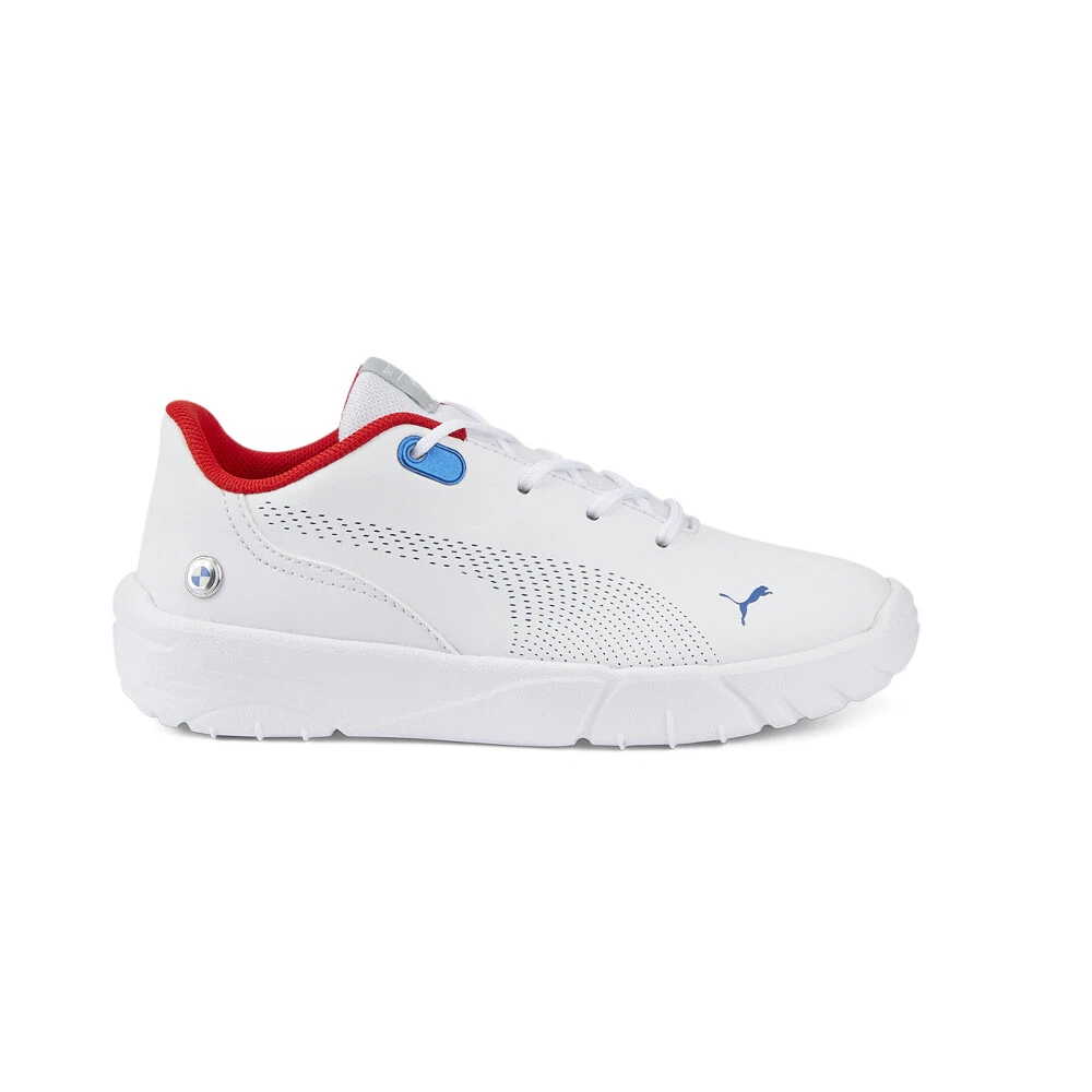 Scarpe casual Puma Bmw Mms Drift Cat Decima stringate giovani ragazzi bianche sneakers 30