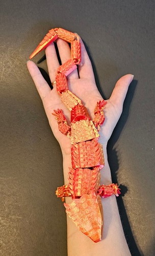 3D Printed Articulating Lizard Dragon Crocodile. Flexible Fidget Toy. Home Decor - Picture 46 of 70