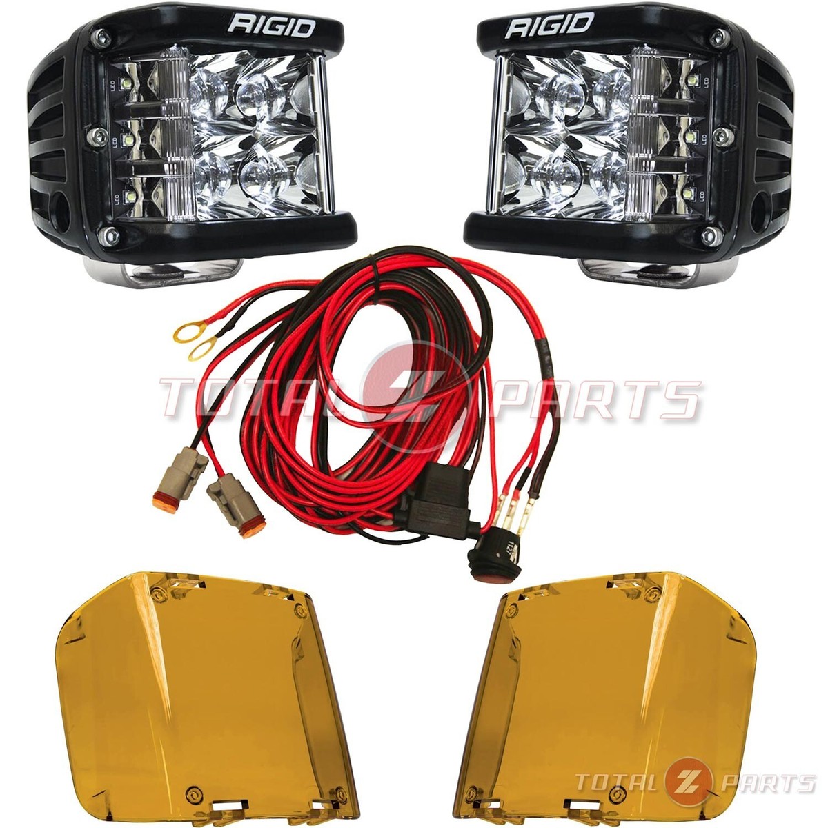 RIGID D-SS Pro Spot LED Side Shooter Light Pods Pair w/Harness