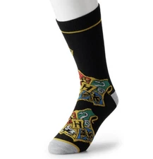 Harry Potter Hogwarts Shield socks size 8-12 BioWorld NWT