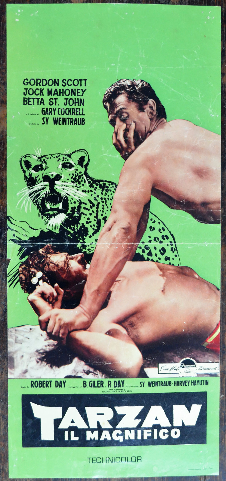 Locandina originale film Tarzan il magnifico (1960) - Regia di Robert Day