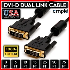 DVI Cable Dual Link Digital DVI-D Cord Projector HDTV DVI Monitor Cord LOT