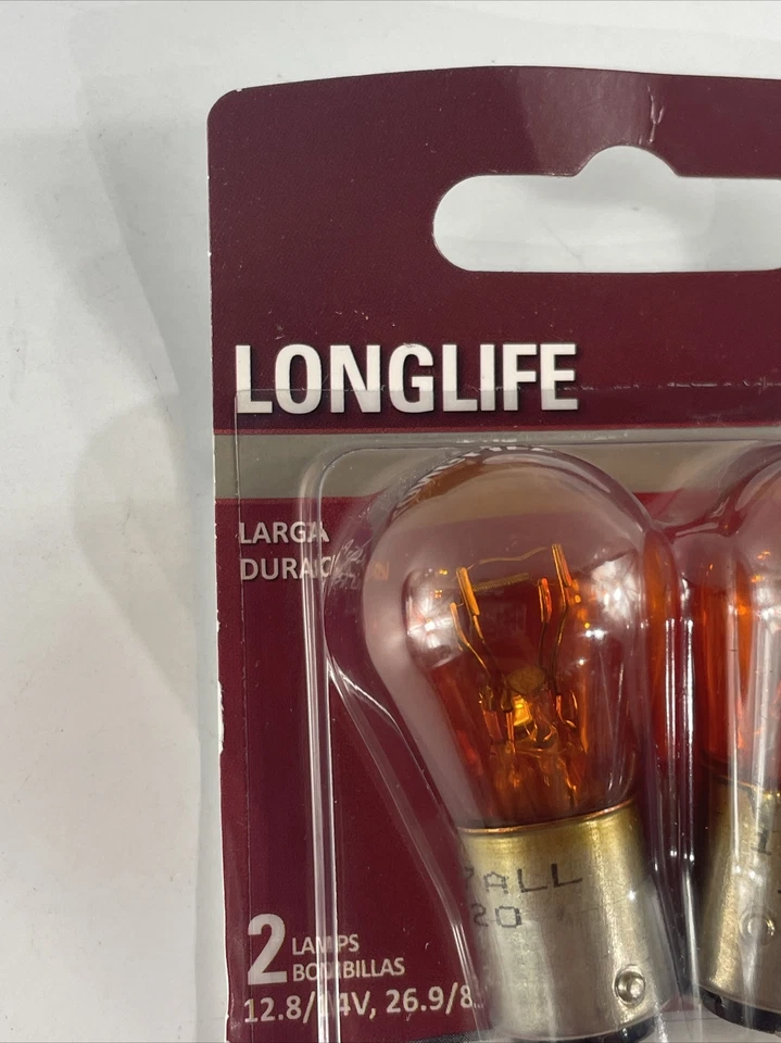 Миниатюрная лампа SYLVANIA - 1157A с длительным сроком службы - янтарная, идеально подходит для парковки и поворота. Новый - Изображение 3 из 4