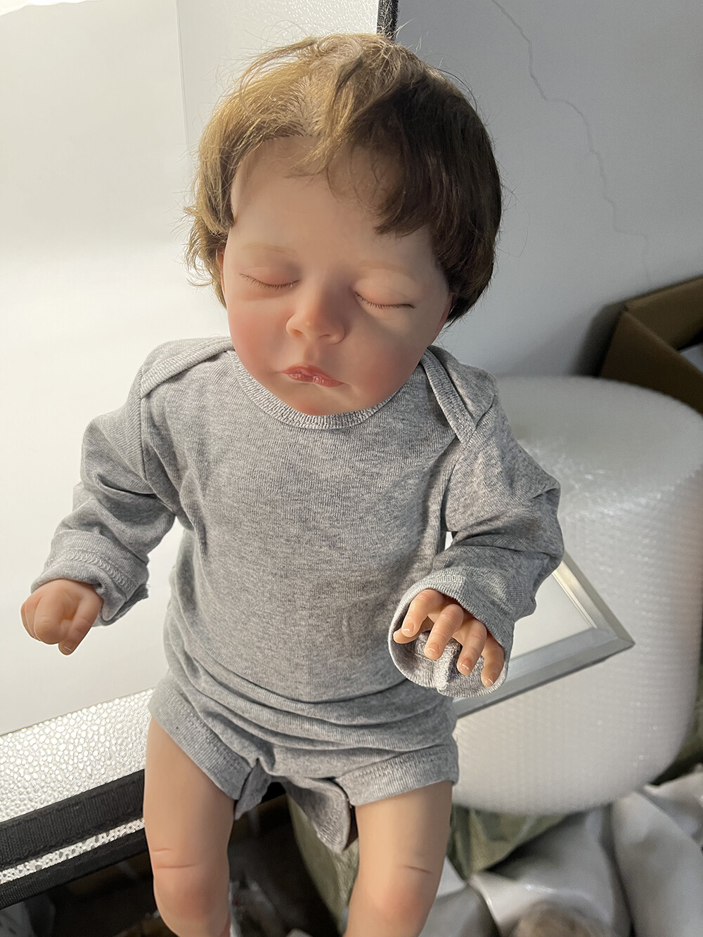 Painted Bebe Reborn Dolls Newborn Baby Toy Lifelike Soft Touch Art
