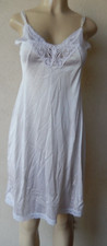 Body Lites Nylon Full Slip Women's Size 36 White Lace Trim Adjustable Straps