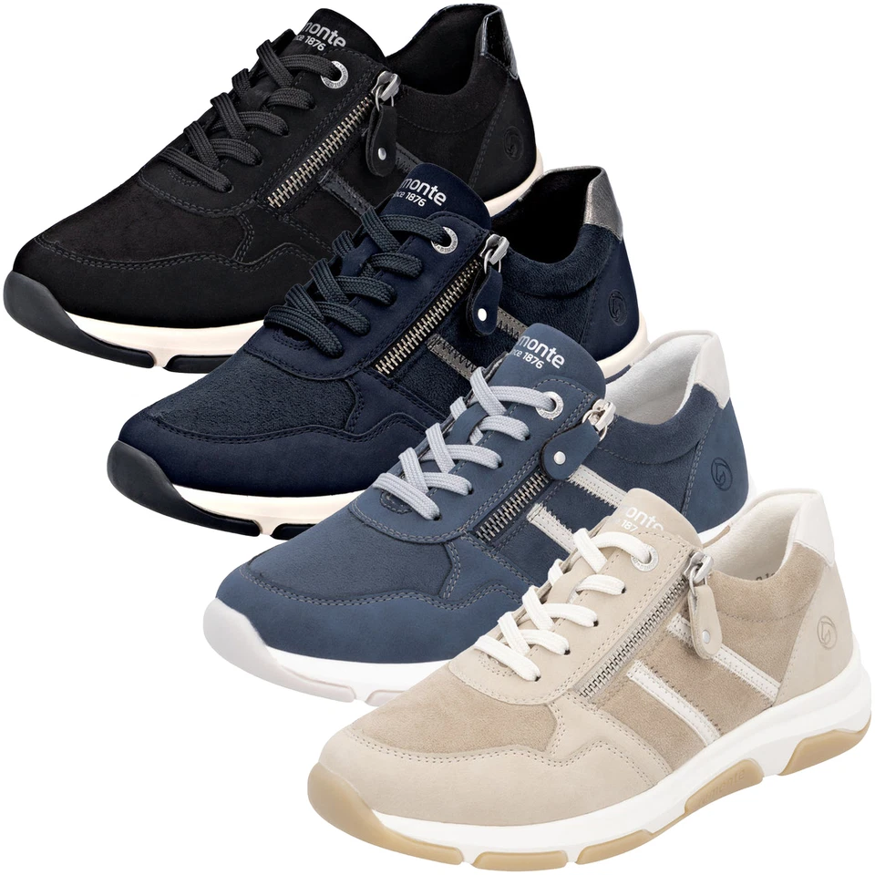 Remonte Baskets Femme En Largeur G Avec Cuir Synthétique Et Textile D1S04 - Photo 1/1