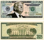 Trump 2025 Inaugural Dollar Bill Play Funny Money Novelty Note + Free Sleeve