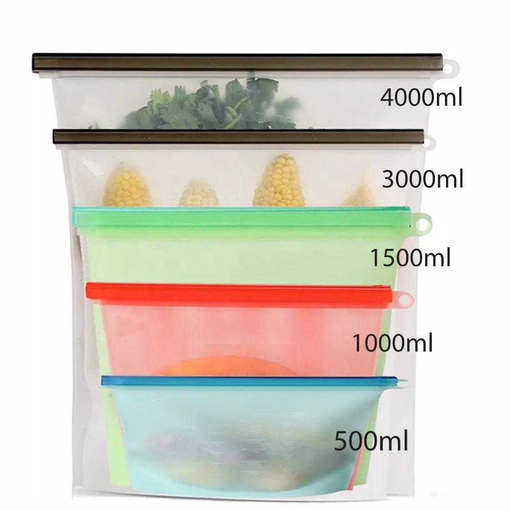 Reusable Silicone Food Storage 4-Pack