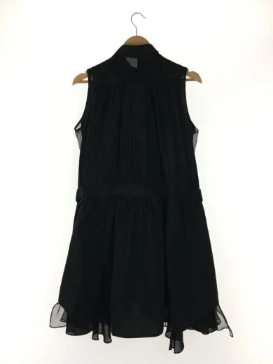 sacai 18SS Ruffle Abito senza maniche 1 Poliestere BLK Colore tinta unita 18 03795