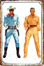 Lone Ranger & Tonto  Tin Sign All Metal Old West  Sizes up to 12 x 18