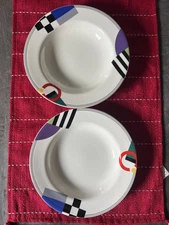 2 Mikasa Maxima CAK12 High Spirit Soup Bowl 9” Fine China Freeze Oven Micro Safe