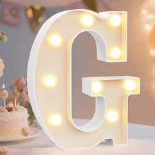 Pooqla LED Marquee Letter Lights Sign, Light Up Alphabet Letter for Home Party
