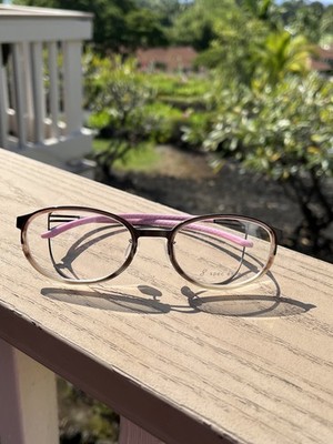 Spec Espace brown ombré  titanium oval  ES2174 frame 50x20 unisex New