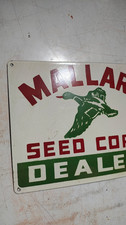 Porcelain Mallard Seed Corn Enamel Sign Size 12