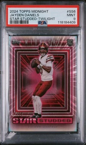 PSA 9 - 2024 Topps Midnight Star Studded JAYDEN DANIELS RC #SS6 Commanders