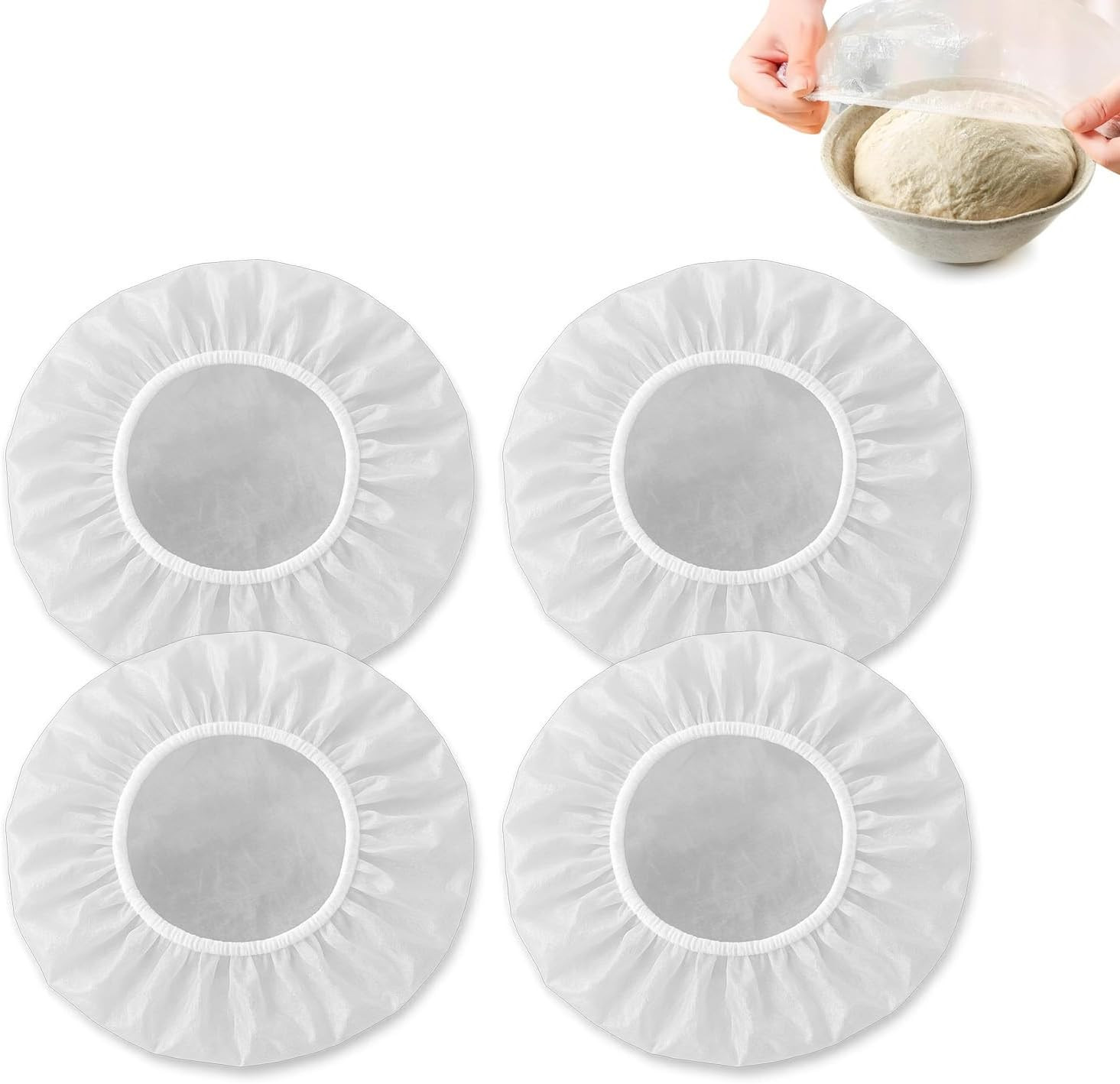4x Copertura Cestello Lievitazione Pane - Accessori per Impasto Forno
