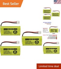 AT T Compatible Replacement Batteries: 3-Pack, 600mAh Rechargeable NiMH