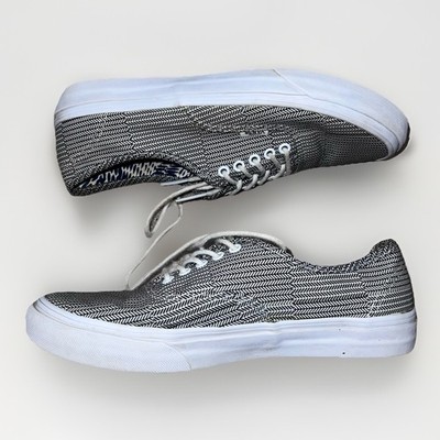 VANS TC6D Black & White Geometric Chevron Pattern Men s US 7.5 Women s 9 Shoes