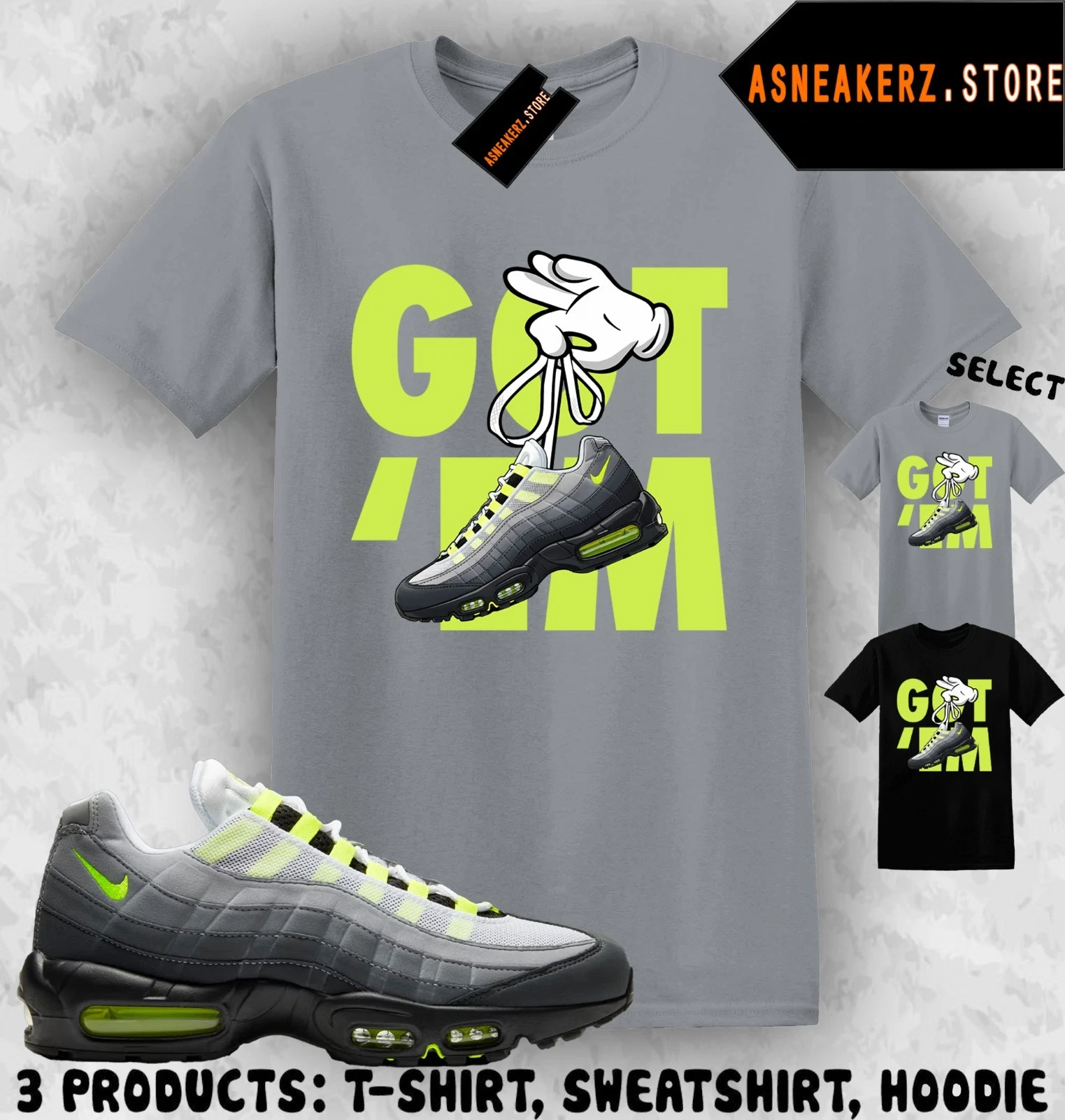 Tee Shirt Matching AM 95 Big Bubble Neon 2026 Match Sneaker Sneakerhead Got Em