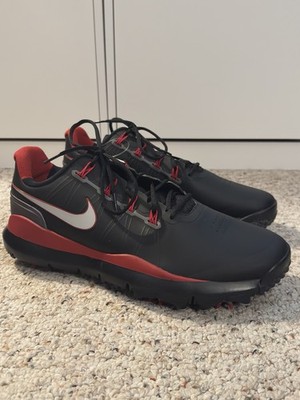 Nike Tiger Woods TW '14 Golf Soft Spikes Shoes Black Red 599416-001 Men Size 13