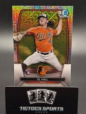 2023 Bowman Chrome DL Hall Rc Rookie Mega Mojo Refractor No. 9