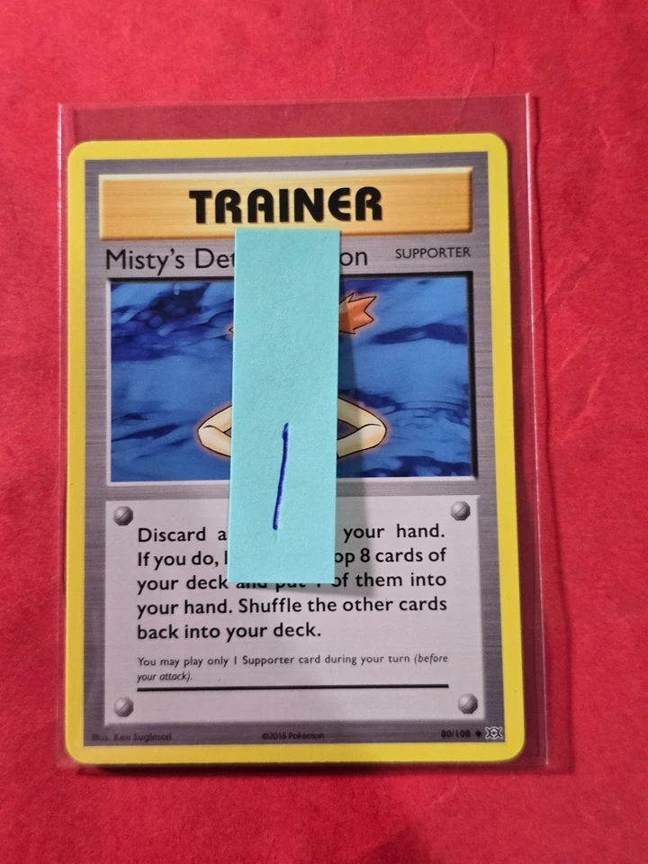 2016 Pokemon XY Evolutions #80 Misty's Determination, UC, NF/H, cds1 - Image 3 of 3