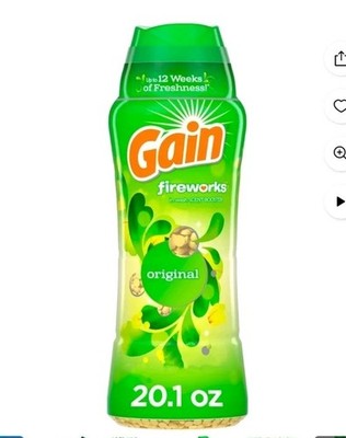 Gain Fireworks Laundry Scent Booster Beads, Original, 20.1 Oz.
