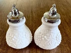 New ListingVintage Imperial Glass Grape Pattern Milk Glass Salt and Pepper Shakers