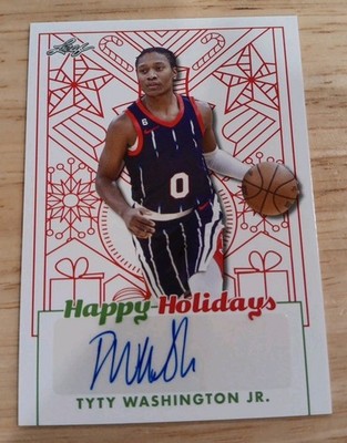 2023 Leaf Happy Holidays TyTy Washington Jr Autograph Auto #BA-TWJ