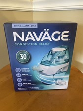 NAVAGE- Congestion Relief- Sinus-Allergy/Cold- FACTORY SEALED- 30 FREE Salt Pods
