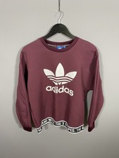 ADIDAS TREFOIL OVERSIZED Sweatshirt - UK8 - Purple - Great Condition - Women s