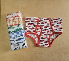 NWT HANNA ANDERSSON TIGER SHARK SPACE CAR DINO BRIEFS UNDERS 7 PACK XL 160 14