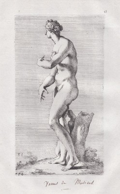 Greek statue Venus female mythology etching Kupferstich Francois Perrier 1638